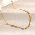 Dreamshow Bead Charm Necklace Waterproof Gold Plated Jewelry Non Tarnish Stainless Steel Jewelry