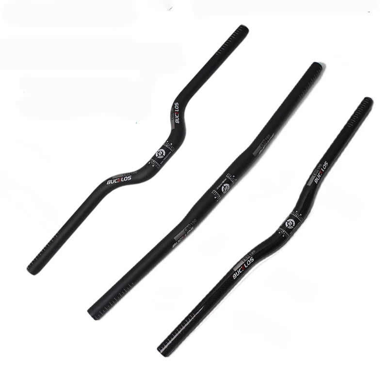 BUCKLOS Guidon Vtt 25.4mm Carbon Fiber Bicycle Handlebar 540mm/580mm Bicycle Handlebar