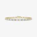 925 Sterling Silver Women Jewelry Fashion Luxury CZ Moissanite Baguette Tennis Bracelet