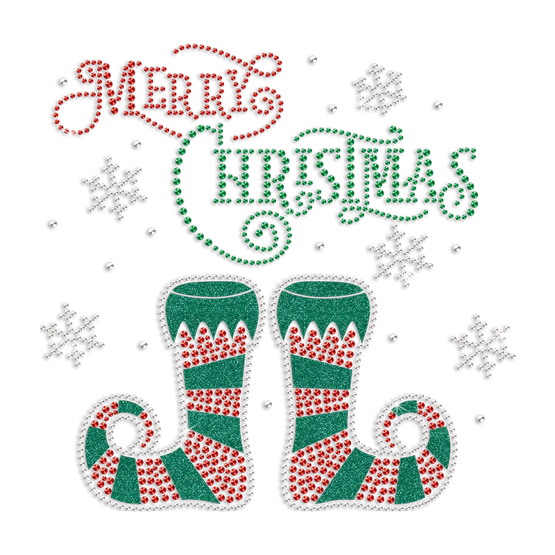 Christmas Rhinestone Sheet Heat Press Transfer Hotfix Rhinestone Transfer Sheet AB Rhinestone Transfer Paper Custom for Hoodies