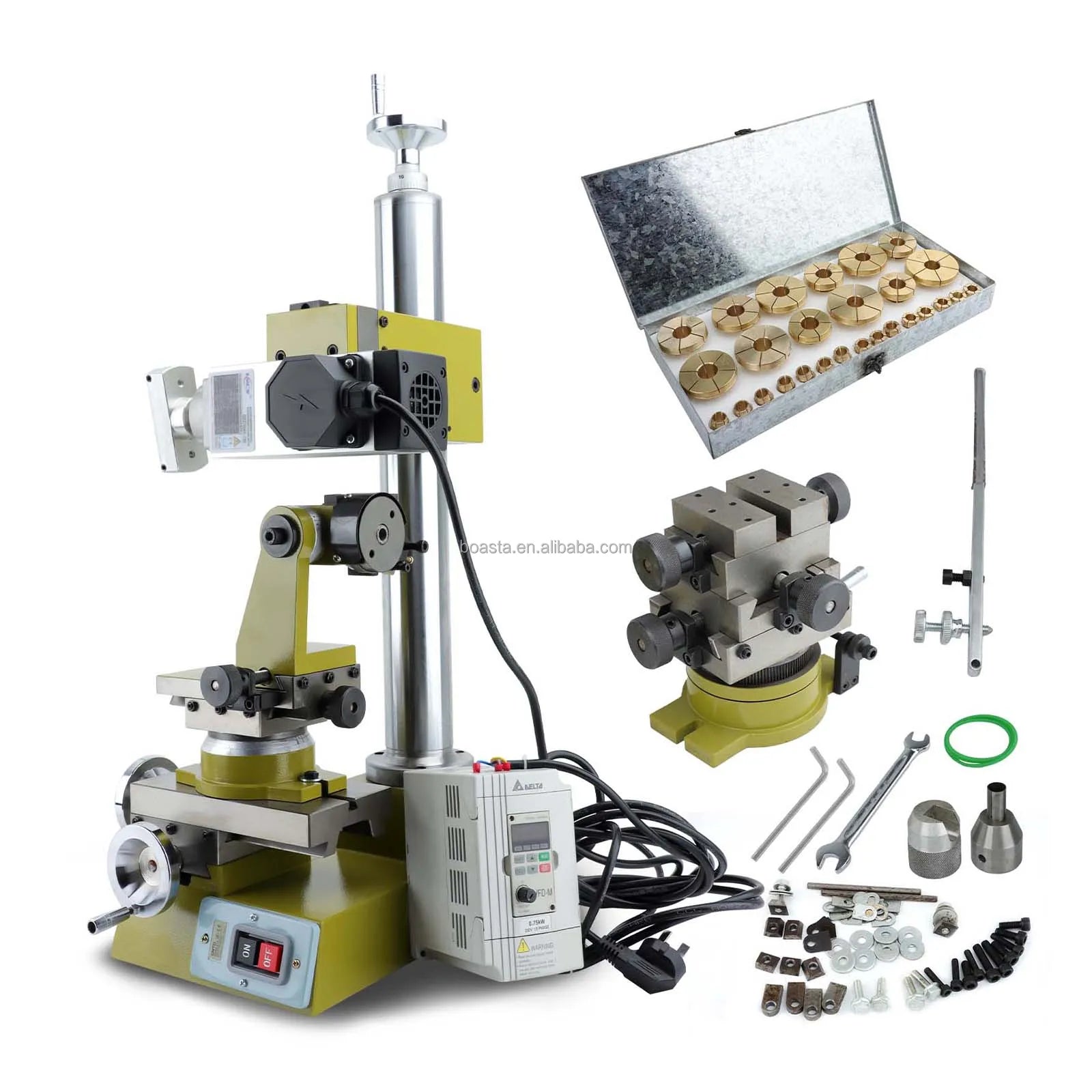 Boasta High-Speed Frequency Conversion Knurling Machine Kit Full Set Precision Decorative Metal Jewelry Ring Engraving Equipment