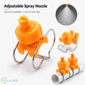 PP Plastic Adjustable Ball Clamp Clip Spray Nozzle Single Double Buckle Flat Fan Full Cone Nozzle for Car Wash Cleaning