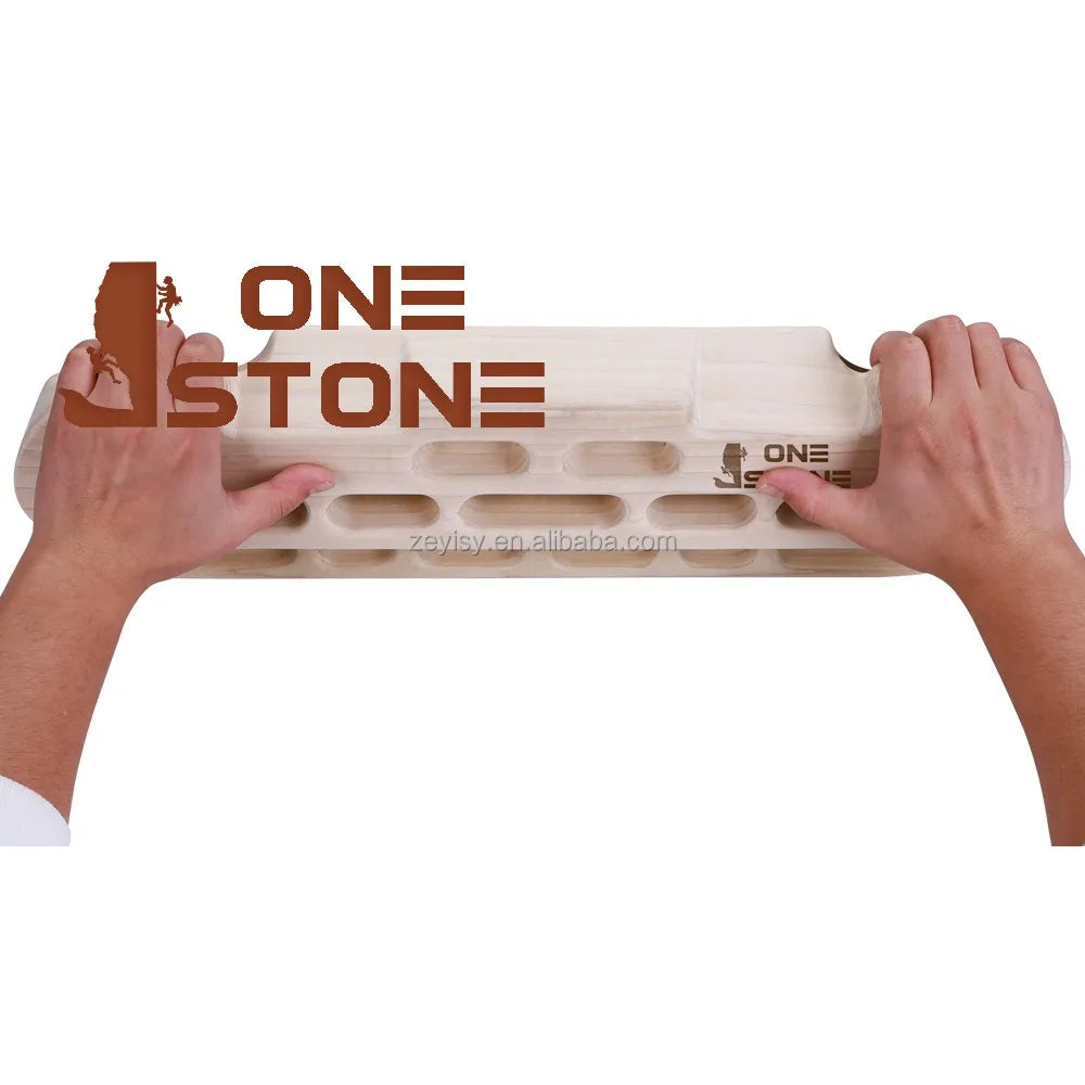 Zoey Indoor Rock Climbing HangFinger Strength Training Beech Wood Climbing Hangboard for Kid and Adult Rock Climbing Brush