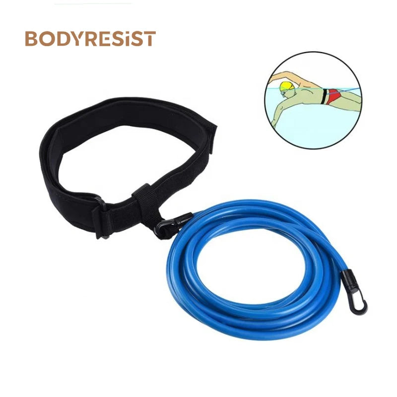Adjustable Swimming Pool Resistance Bands with Belt Swim Training Bungee Cord Exercise for Young and Adult
