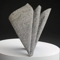 Grey and Anthracite Gradient Linen Woven Pocket Square