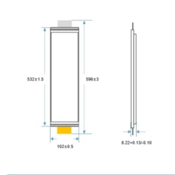 UN38.3 MSDS CE 75Ah Pouch Cells 3.62v 3.68v Rechargeable Power EV Battery Cell 3.7v