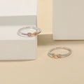 Low MOQ Wholesale Infinity Symbol Ring 925 Sterling Silver Rose Gold Two Tone Plated