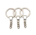 Wholesale Factory 25 30mm Metal Flat Keyring Key Chains with 4 Links Keychain for Making Diy Jewelry Accessories Split Key Rings