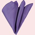 Exve Exclusive Purple Lilac White Eyelet Satin-Woven Pocket Square Made in Turkey