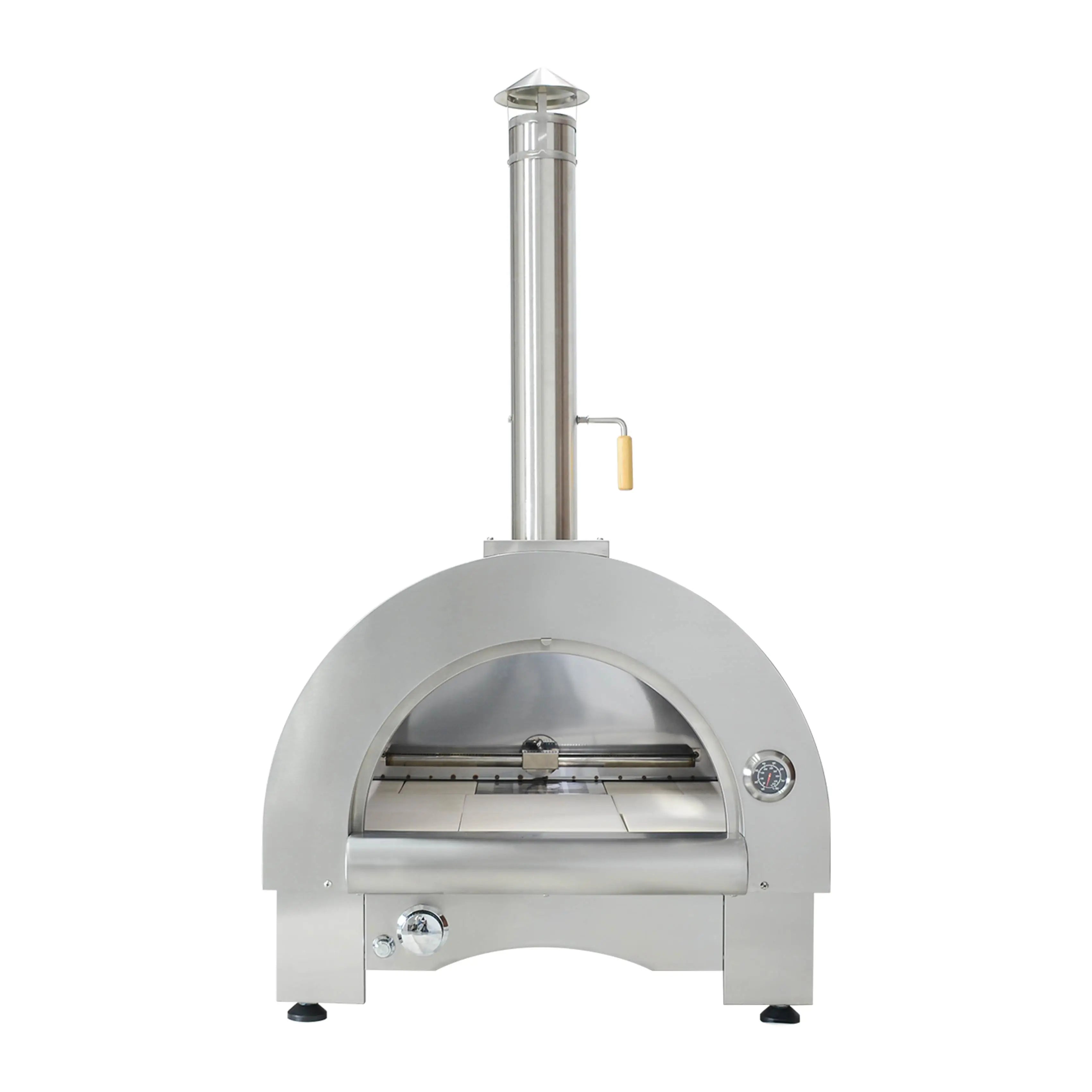 Commercial Outdoor Gas Pizza Oven 82x73x120cm Premium Metal Firebrick Adjustable Feet Stylish and Durable