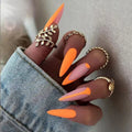 Wholesale Temooi 24pcs ABS Simple Long Stiletto False Nails Press on Nail Tips with Glue Custom Logo Artificial Material