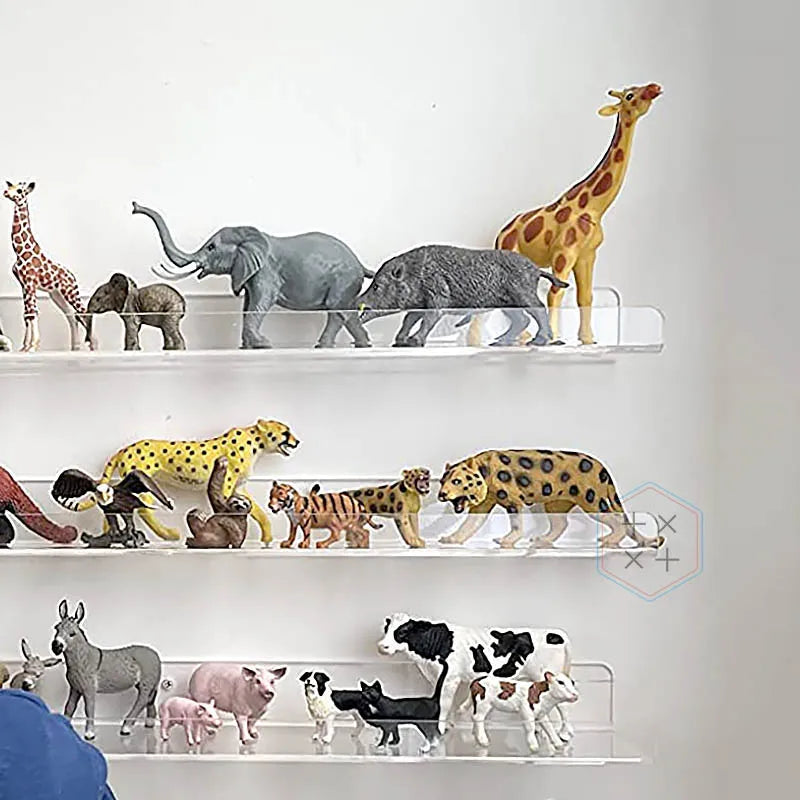 Modern Transparent PS Floating Wall Shelf for Retail Shops-Advertising Use
