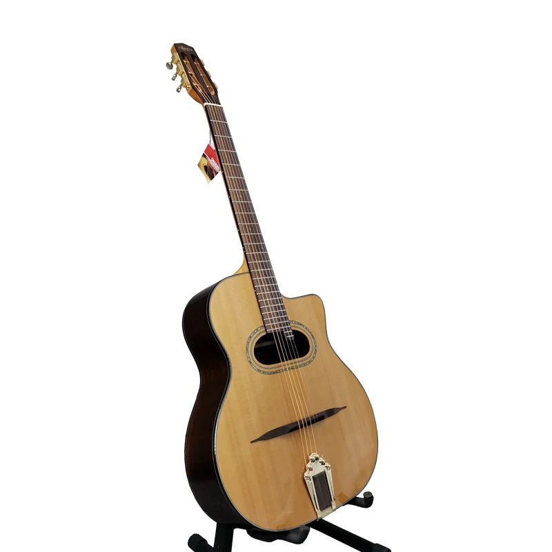 Cutaway High-end Acoustic Gypsy Jazz Guitars Professional Handmade ODM/OEM Folk Guitar for Musical Lovers Musical Instrument