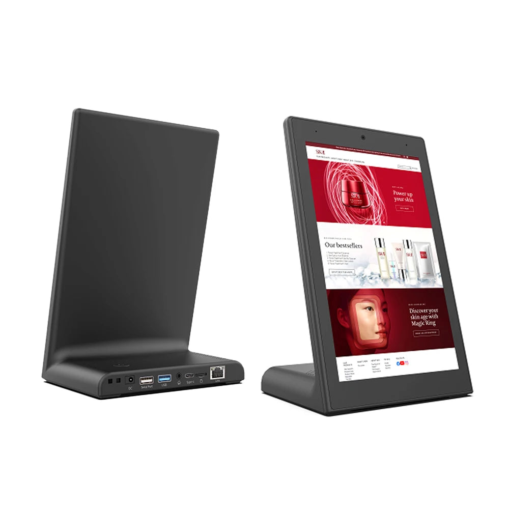 L Type Android Tablet with Multi-touch Display Table Top Digital Advertising for Retail Stores Restaurants for Shopping Malls