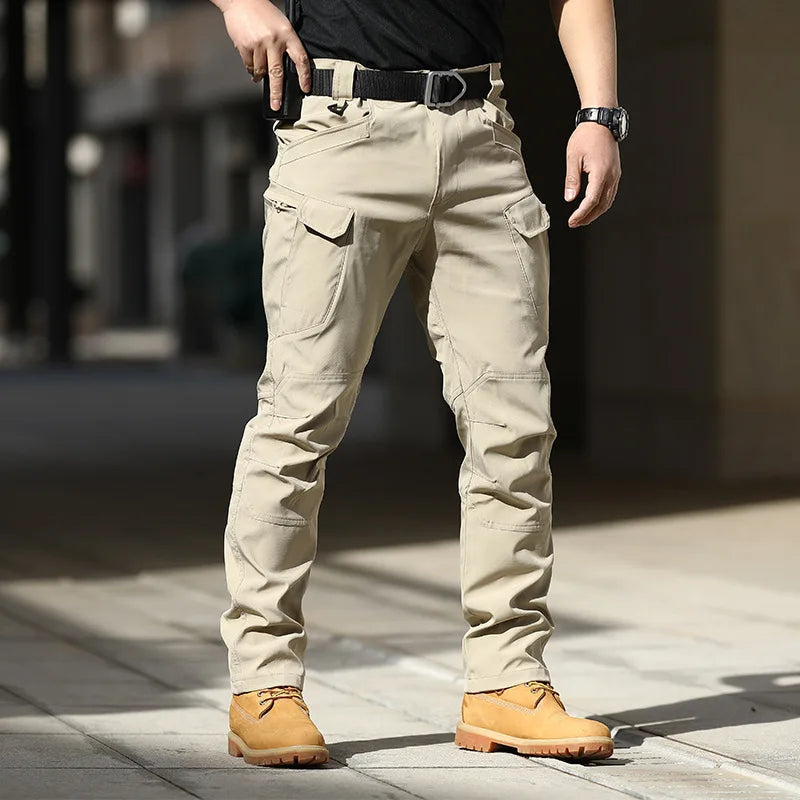 OEM Custom logo Embroidery Printed Design Spring and Autumn Outdoor Stretch Overalls Loose Soft Shell Assault Waterproof Pants