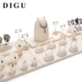 DIGU Premium Luxury Oval Shaped Microfiber Watch Display Stand Strap Holder Multi-Functional Jewelry Display Customizable Color MegaBDM