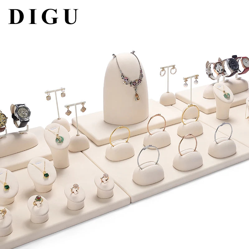 DIGU Premium Luxury Oval Shaped Microfiber Watch Display Stand Strap Holder Multi-Functional Jewelry Display Customizable Color MegaBDM