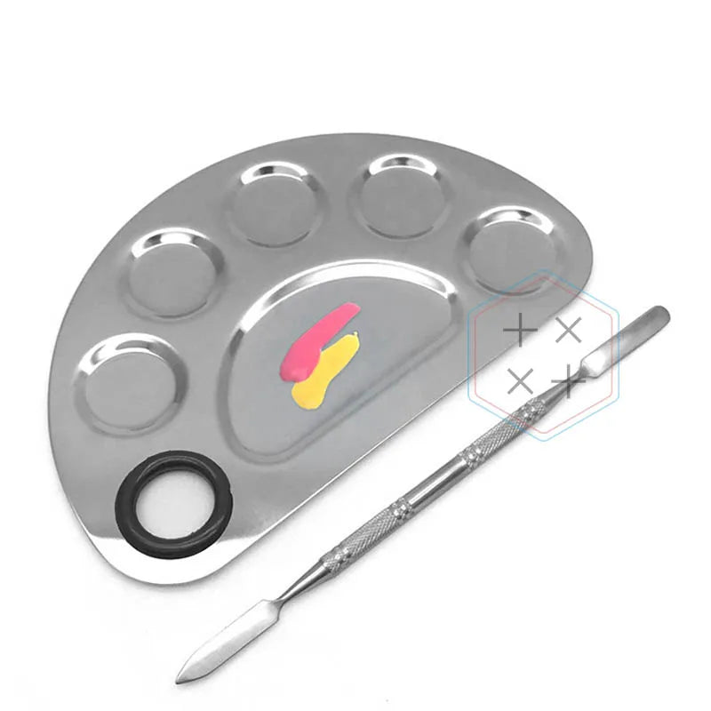 Cosmetic Stainless Steel Makeup Mixing Palette