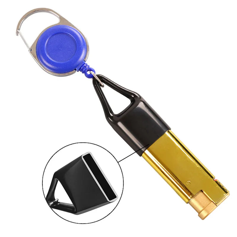 HOT SELL Factory Custom Retractable Kerosene Lighter Holder Badge Reel Lighter Case for Adults