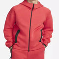 Men's  2025 Zip-Up and Pullover Hoodies New Winter Men's Fashion Sports Casual Hoodies Red color new style hoodies Breathable