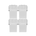 Set of 4 KEDEN SORTIBOX recycling bins white 100L