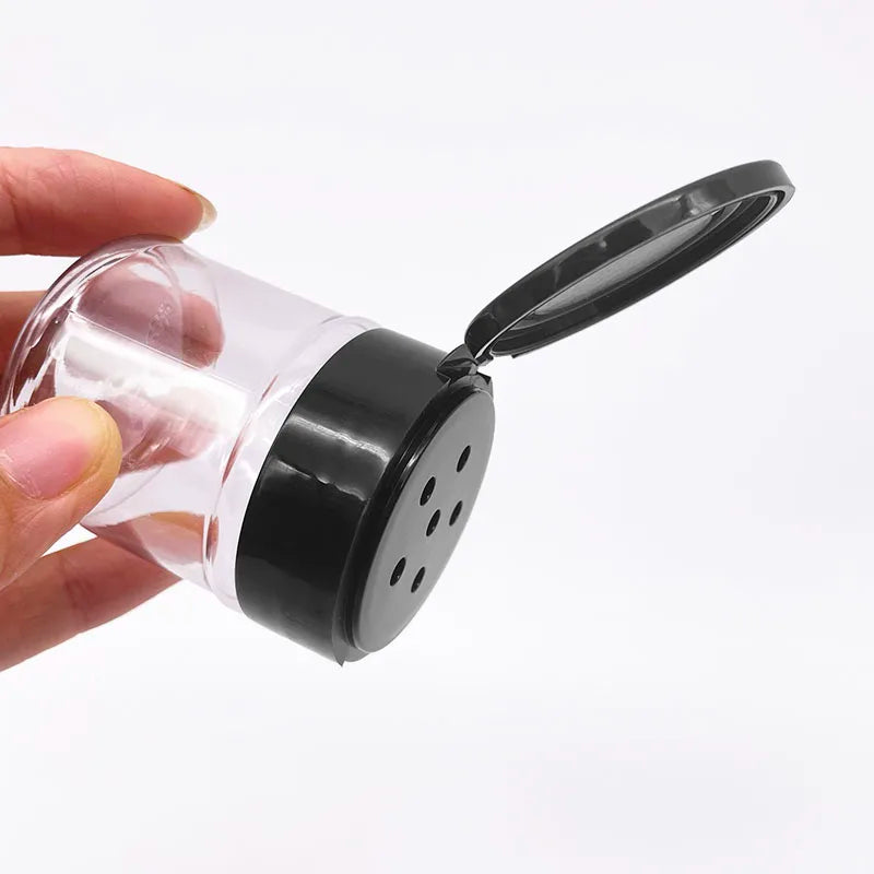 Food Grade Plastic Bottles with Pet Flip Top Cap Plastic Cans Container Jar Pepper Spice Shaker Bottle With Lids