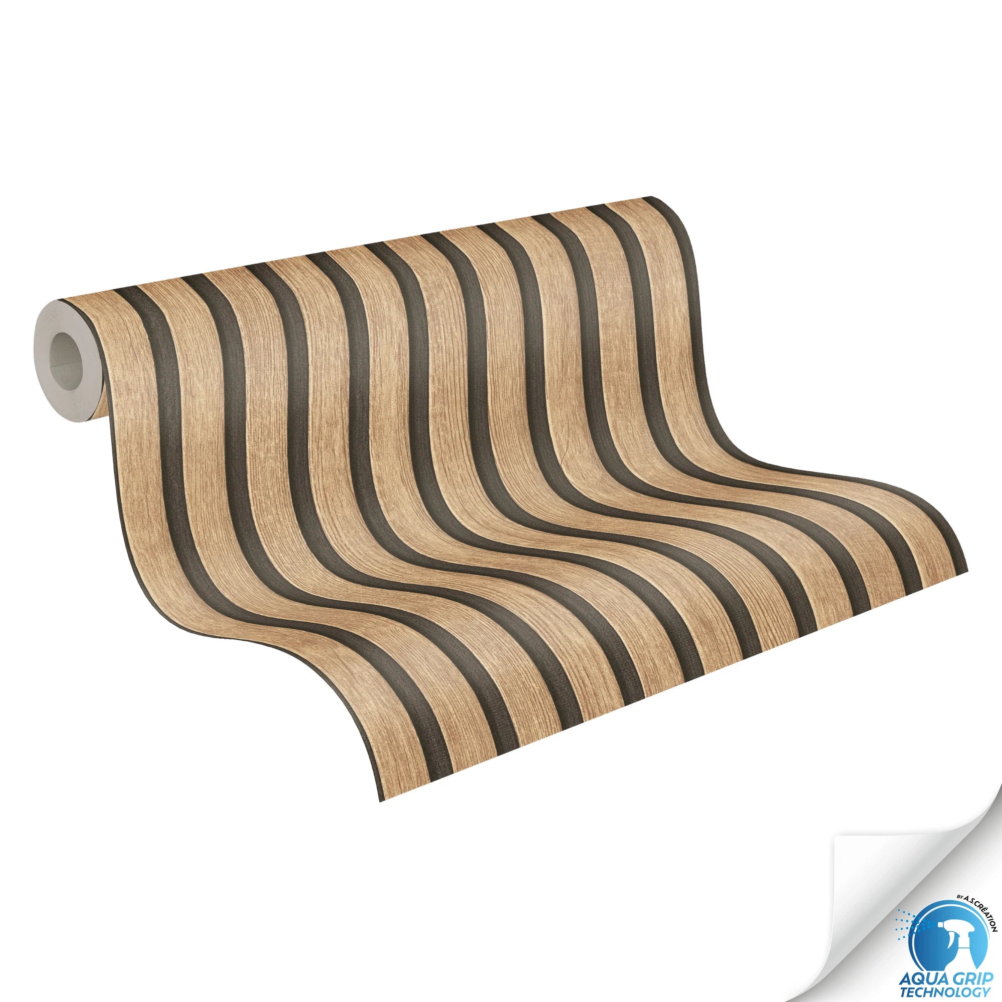 Made in Germany - Pre-Pasted Wallpaper Rolls Acoustic panel Brown Black - Non Woven Vinyl - Wallpaper Pre-glued - 1005 x 053 m