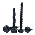 Hex Washer Head Roofing Screws Black Self Tapping Self Drilling Fasteners with EPDM Washer for Steel Structures