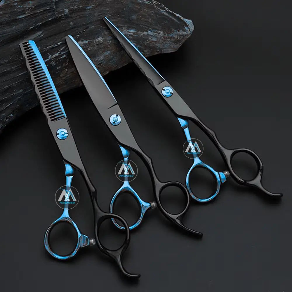 5.5 Inch Hair Cutting Scissors Thinning Shears Kit Stainless Steel Barber Scissors Set for Hairdresser Haircut Hairdressing