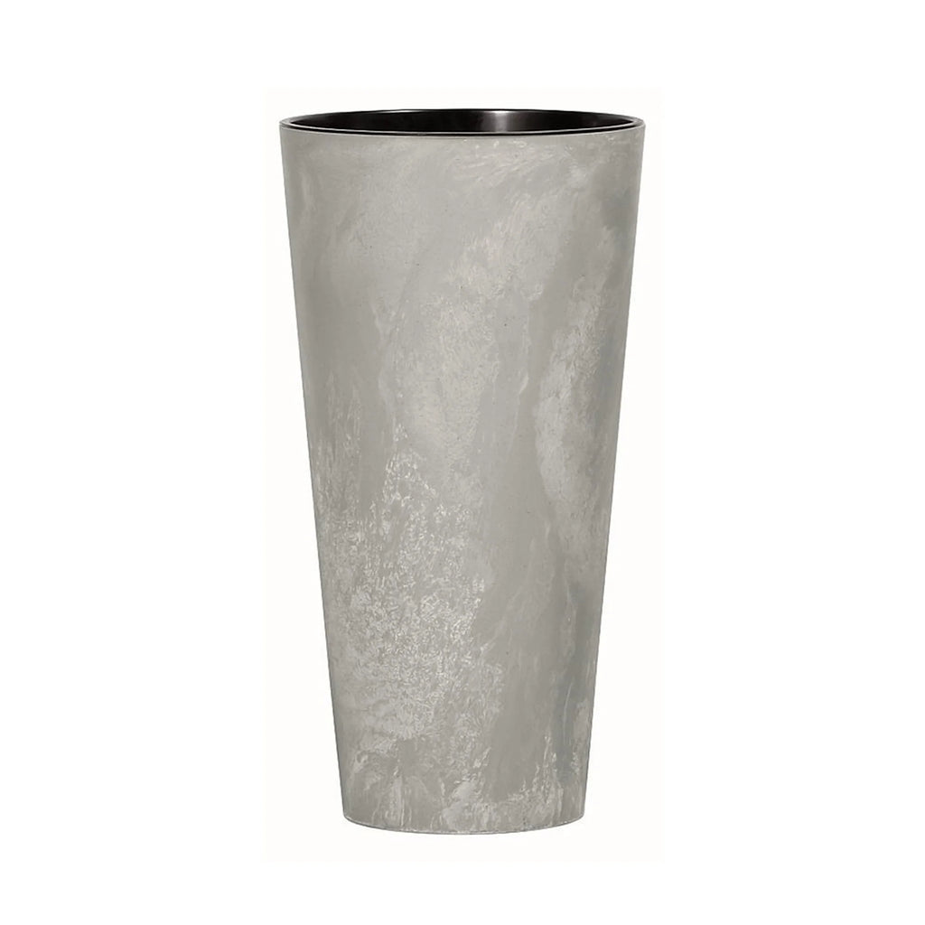 Prosperplast Tubus Slim Effect plastic tub WITH tank in Cement color 28.6 (height) x 15 (width) x 15 (depth) cms