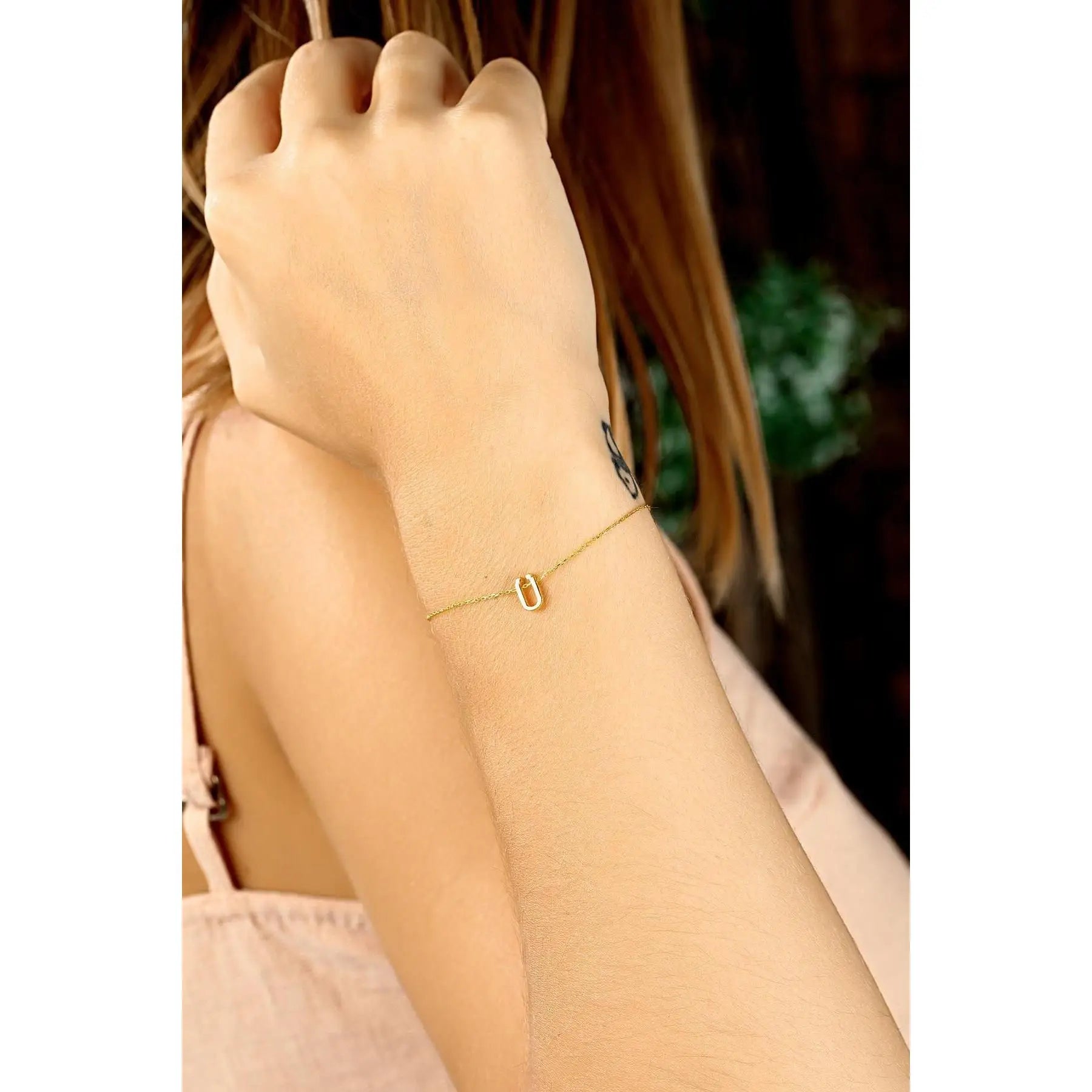 Azuris 925 Sterling Silver Three-Dimensional Letter Bangles and Elegant Bracelets Made in Turkey