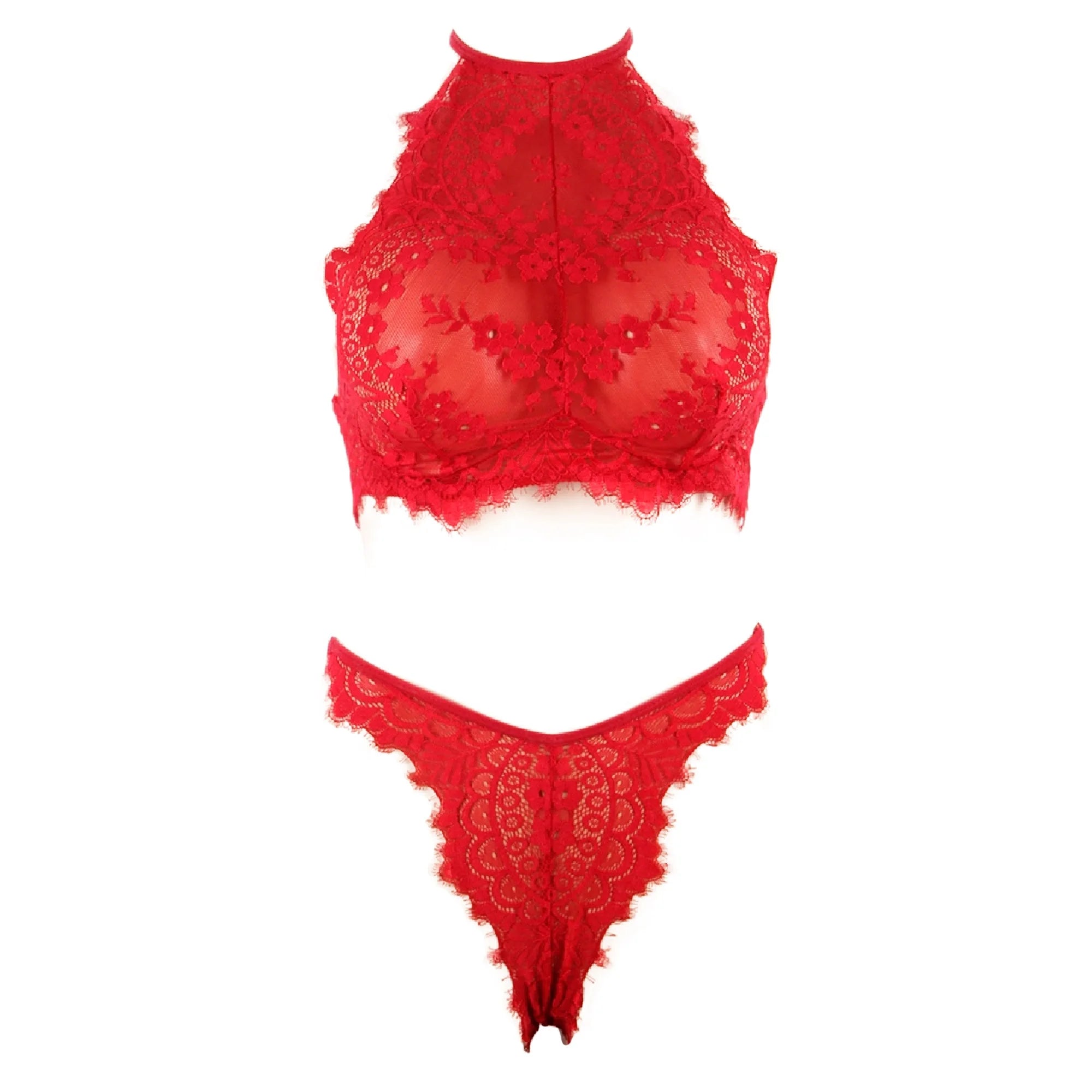 Red top and panties set