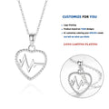 D294 Romantic Love Heartbeat Pendant Necklace 925 Sterling Silver Anniversary Wedding Party Gifts for Mother