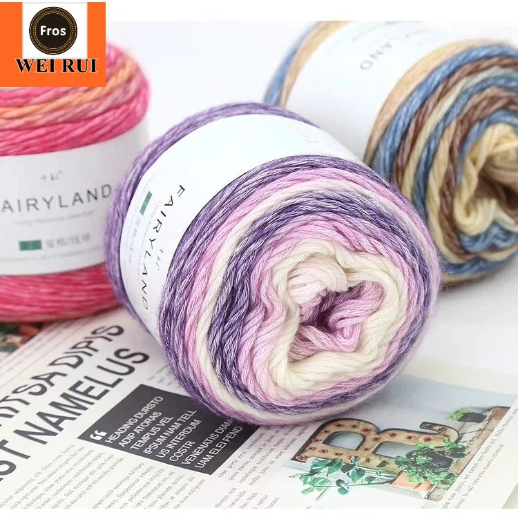 Ready in Stock Lana Para Tejer Merino Wool Yarn Fancy Cake Yarn for Crochet