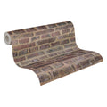 Made Germany-Stone Brown Red Beige Non Woven Vinyl Wallpaper Rolls-Abrasion Light Resistant-1005x053m for Living Room Bedroom