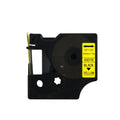Tatrix 12mm Compatible DYMO LabelManager PNP/150/160/210D/280/350 Cartridge 45018 Black on for Yellow Label Tape High Visibility