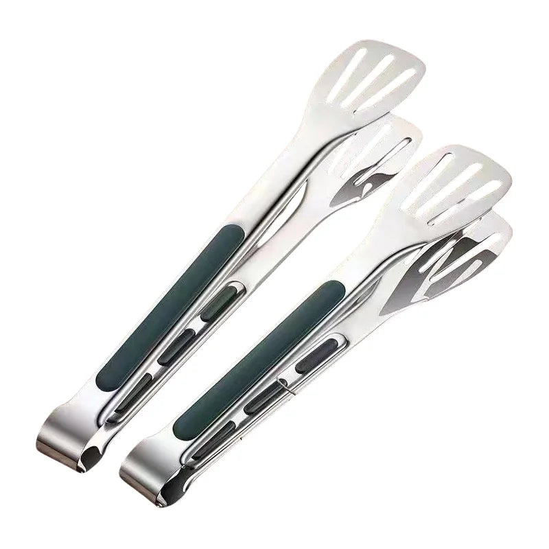 Black Kitchen Tongs Silicone Free Non-Stick Stainless Steel BBQ Cooking Grilling Locking Food Tongs 9-Inch 7-Inch 12-Inch