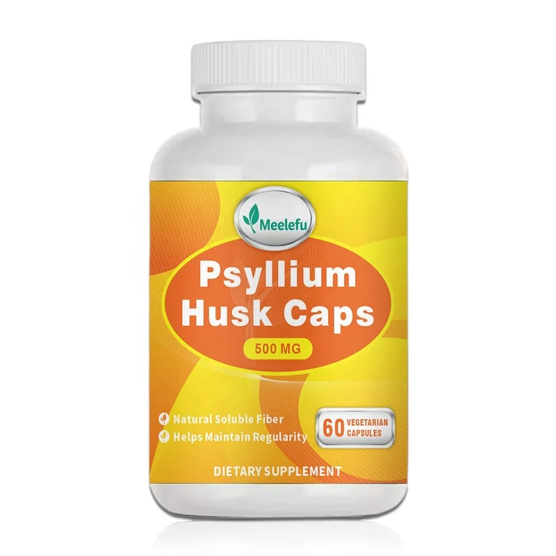 OEM/ODM Psyllium Husk Capsules Natural Fiber Supplement Prebiotics Probiotic for Adult Digestive Health Health Food Grade 2-Year
