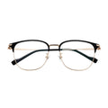 Fashion Unisex Rectangle Titanium Frame Diamond Face Shape Myopia/Reading Glasses for Adults