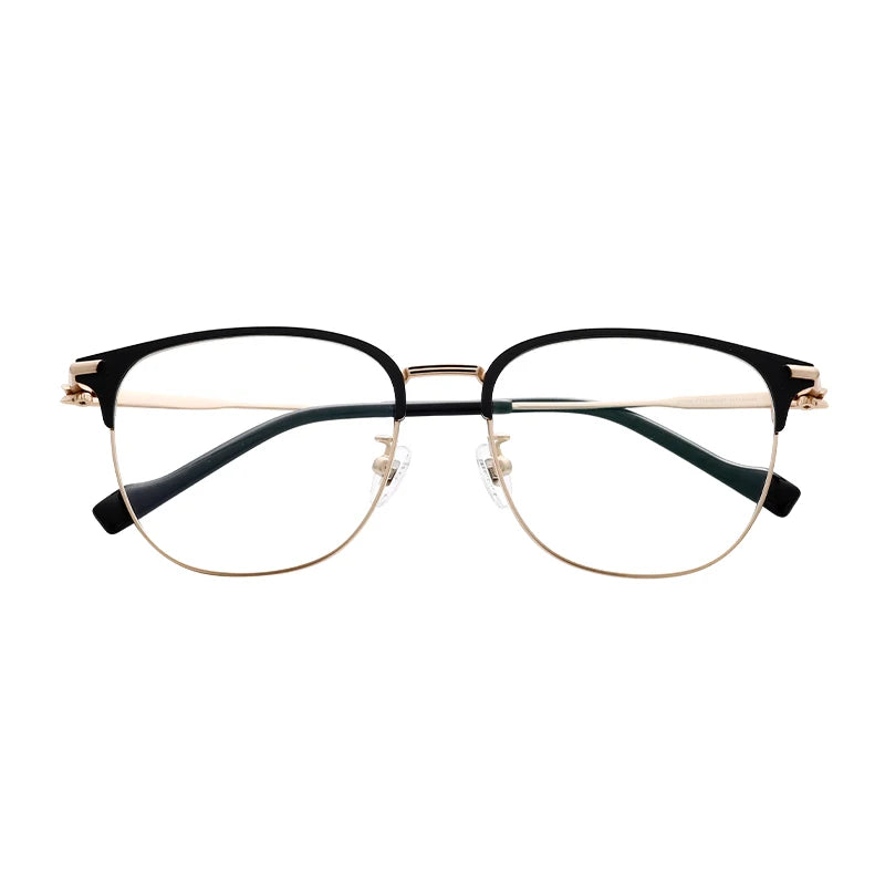 Fashion Unisex Rectangle Titanium Frame Diamond Face Shape Myopia/Reading Glasses for Adults