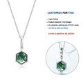 Hexagon Natural Moss Agate Pendant Necklace for Women Geometric Gemstone Wedding Certified Fine Jewelry Lady Gifts Wholesale