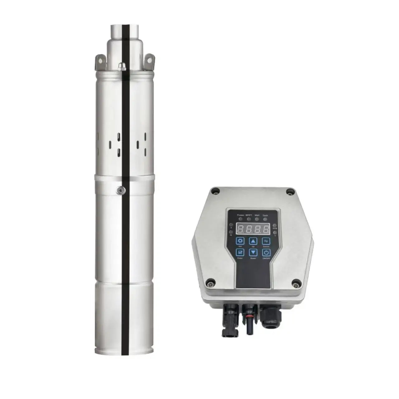 RANKING JQS-- 24-DC Brushless Solar Power Submersible Stainless Steel Screw Pump  Deep Well Pump  78m Head MPPT Controller