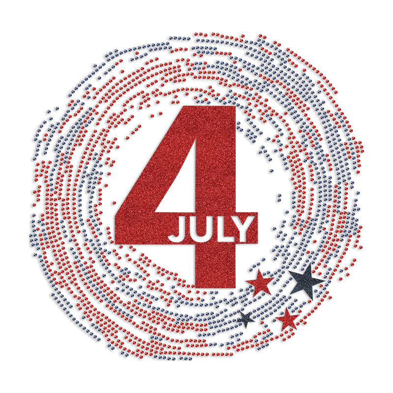 2024 Trend Products Bling Hotfix Rhinestone Transfer  4th of July