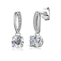 Colored Moissanite Diamond 925 Sterling Silver Dangling Drop Stud Earrings Elegant Women Wedding Jewelry Destiny Jewellery