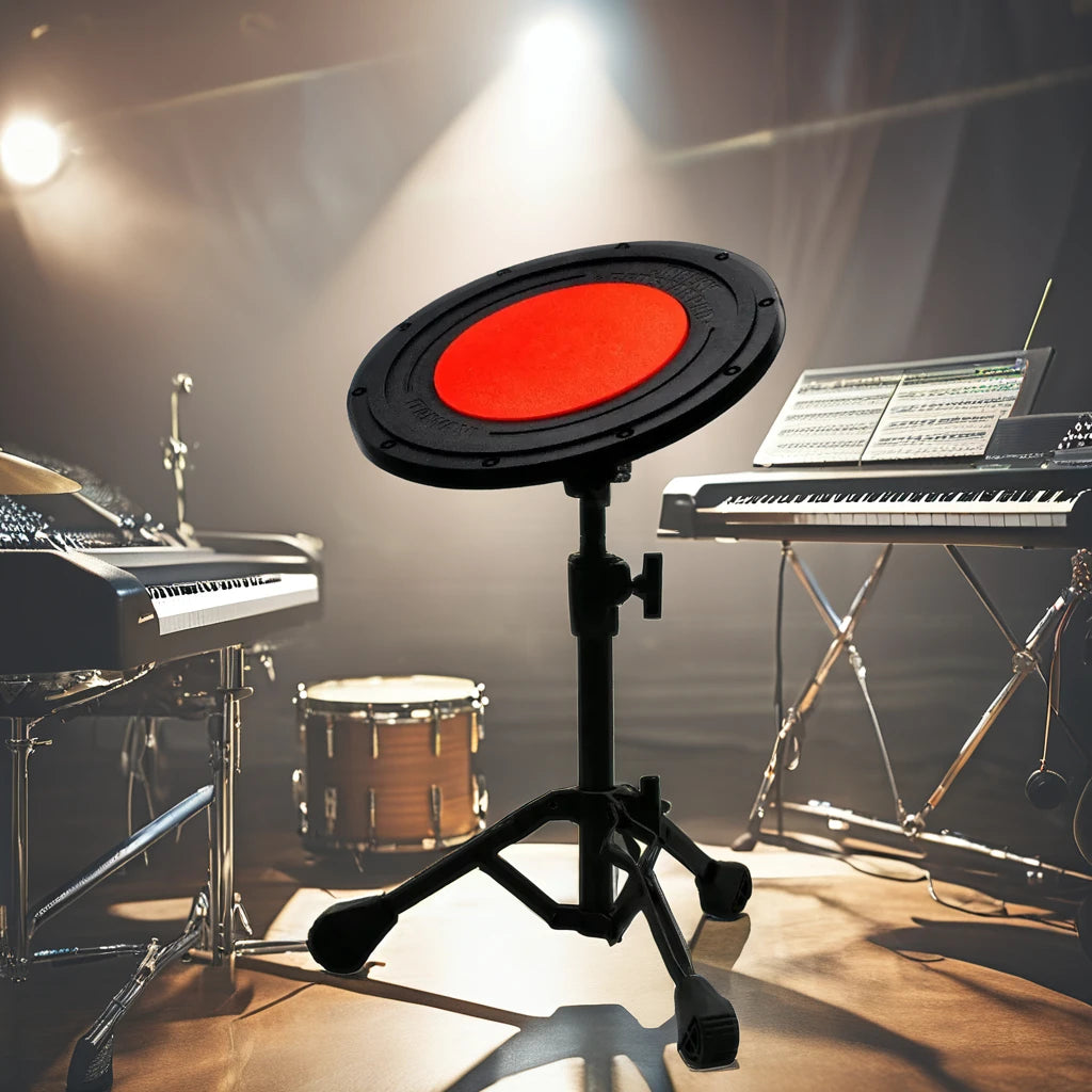 Beatello JBK 10/12-Inch Red Silicone Dumb Drum Practice Pad with Stand Portable High Quality Custom Logo Musical Instrument