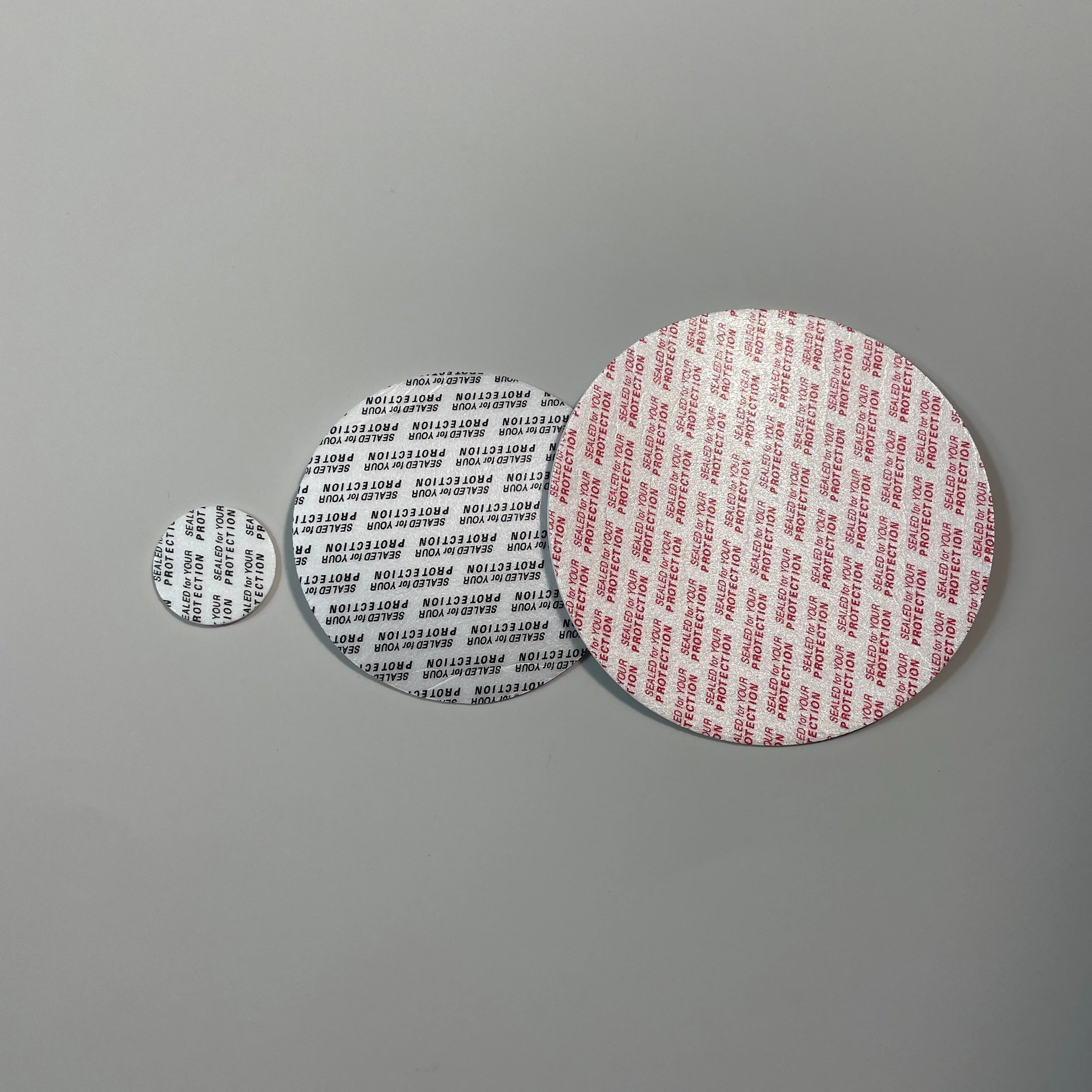 Custom Self Adhesive Pressure Seal Gasket Sensitive Bottle Jar Cap Seal Foam Induction Liner
