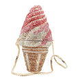 Factory Direct Sale Unique Shape Bling Diamond Birthday Party Dress Party Crossbody Bag Small Women Evening Bags