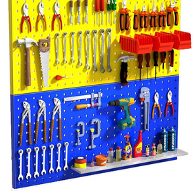 750*400mm0.8mm Multipurpose Wall Mounted Metal Pegboard Garage Tool Storage and Display Rack