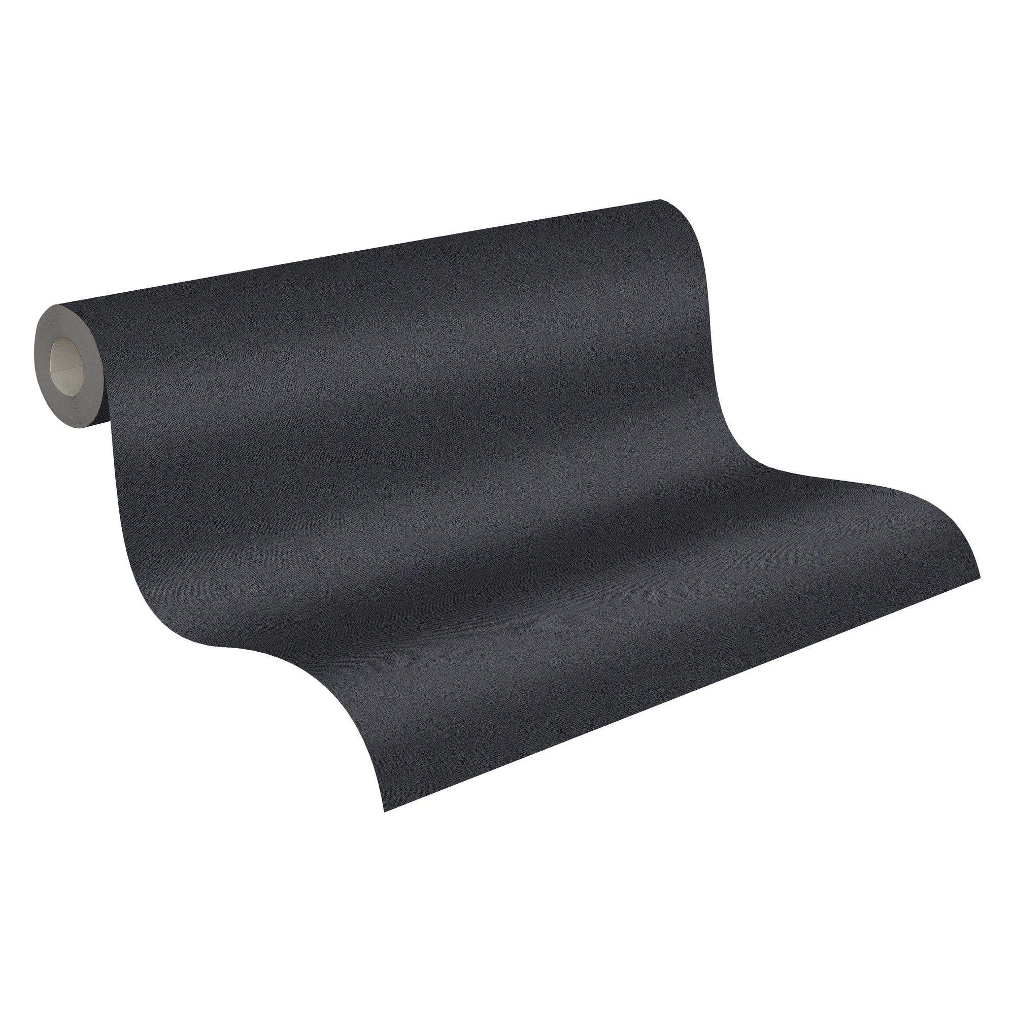 Made in Germany-Solid Black Non Woven Vinyl Wallpaper Rolls-Highly Wash-Resistant for Living Room Hotel & School-10.05x0.53m