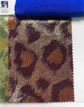 YX978 200gsm Spandex Highly Stretchable Ribbed Knit Lurex Fabric With Hot Stamping Leopard Print Lurex Fabric for Stage Dress